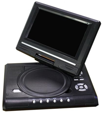 MKHQST Portable Dvd Player TV da 7,8 Pollici Thuis Auto Lettore Dvd Videoregistratore HD VCD CD MP3 Lettore Dvd HD USB RCA Videoregistratore Cavo Gioco 16:9 Display LCD