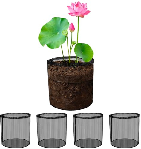 Orrdiffi Set di 4 Cestini Galleggianti per Piante Acquatiche Quadrato in Plastica,Vasi Traspiranti per Laghetto e Fioriere Idroponiche per Balcone Giardino e Stagno(Circolare)