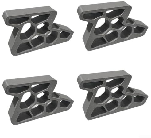 Confezione da 4 fermaporta per finestre e porte a binario, in plastica grigia, con rivestimento idrofobo, design aderente per balcone, PA