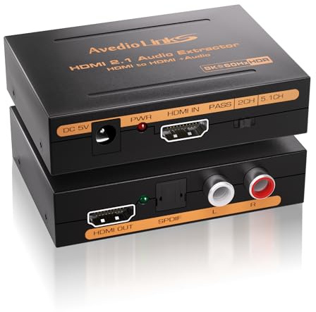 8K hdmi ljudextraktor, avedio vänster HHD ljudadapter, hdmi omvandlare för Fire Stick