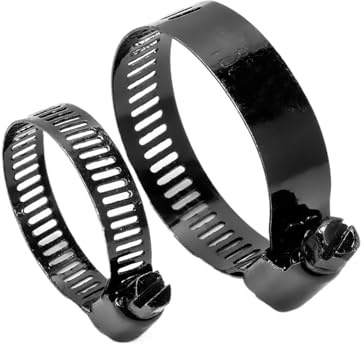 1~5 Stück verstellbare Schlauchschellen, Rohrschelle, schwarzer Edelstahl, 6~216 mm, Schneckengetriebe-Schlauchschellen for Wasser- und Gasleitungen(65-89mm 2pcs)