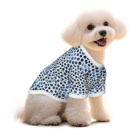 Evil Eyes Printed Everyday Soft Cotton Dog Short Sleeve T-Shirt For Chihuahuas & Teacup Puppies & Small Dogs Breeds Stretchy Cat Outfit