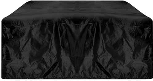 Veemoon Housse pour Coffre de Terrasse Imperméable en Tissu Oxford Résistant, Taille S 123x62x55 Cm, Protection Anti-poussière pour Mobilier de Jardin Extérieur, Housse Solide pour Coffre