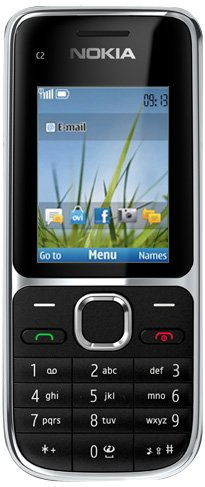 'Nokia C2 – 01 Handy – Freien (2 Display, 3.2 MP Kamera, 64 MB RAM), Schwarz