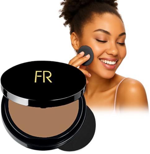 Luxury Oil Blotting Pressed Powder by Flori Roberts, Long Lasting Oil and Shine Control, Flawless Complexion for Women of Color or Deeper Skin Tones