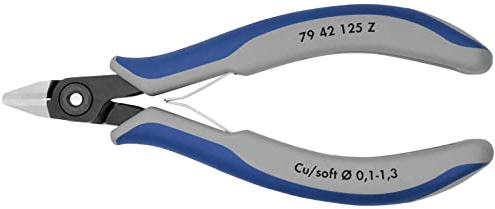 KNIPEX Präzisions-Elektronik-Seitenschneider mit Mehrkomponenten-Hüllen brüniert 125 mm, 79 42 125 Z