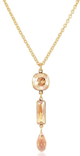 Nobel Kette Damen Gold Kristall Halskette für Frauen Modeschmuck Gold SCHMUCK