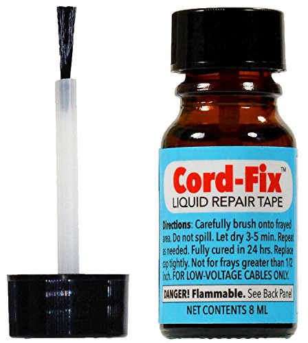 Cord-Fix Liquid Repair Tape for Frayed USB Phone Charger Cables - Brush-on Protector Saver Compatible with Apple iPhone/iPad/MacBook Charging Cords