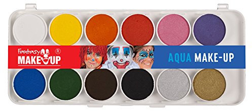 Kreul 37071 - Fantasy Aqua Make Up, Malkasten 12 Farben, Schminke