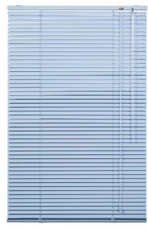 Lichtblick Aluminium Jalousie, Alu-Jalousie mit Klemmträgern und Wandmontageclips für Fenster und Türen Blau,80 cm x 220 cm (B x L)