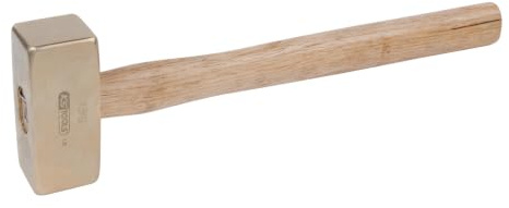 KS Tools 963.2059 - Massette - Manche Hickory - Tête 8000g, 900mm - Gamme BRONZEplus - Antidéflagrant - Alliage Aluminium-Bronze