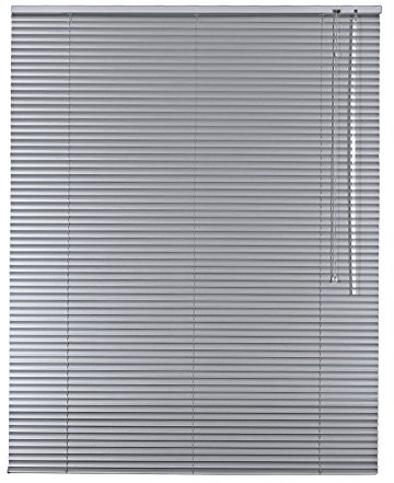 Easy-Shadow Hochwertige Aluminium Jalousie Rollo Alu Jalousette 190 x 170 cm / 190x170 cm in Farbe Silber - Bedienseite rechts/Maßanfertigung