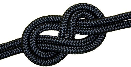 14mm Leine PES-Seil Festmacher 3430kg 5m schwarz Polyester geflochten Tau Tauwerk Schot Reepschnur Flechtleine