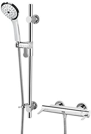 Bristan DUL2 SHXARFF C Design Utility Lever Thermostatic Bar Shower, Chrome