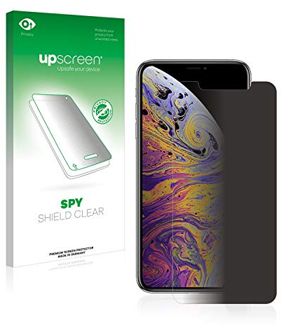 upscreen Anti-Spy Blickschutzfolie für Apple iPhone Xs Max / 11 Pro Max Made in Germany, Privacy Displayschutz-Folie [Sichtschutz, Blaulichtfilter]