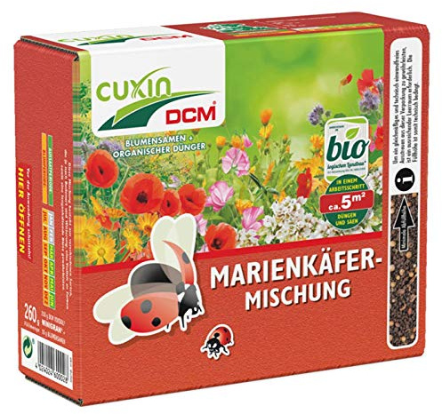 Cuxin Blumensamne Marienkäfer-Mischung 2in1 Sattgut & Dünger, 260 g