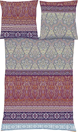 fleuresse Mako-Satin Bettwäsche Modern Classic Oldham Mystic 1 Bettbezug 135 x 200 cm + 1 Kissenbezug 80 x 80 cm