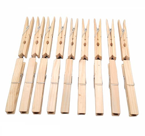 Handy Housewares 18 Stück große 9,5 cm lange Wäscheklammern aus Holz, tolle Holzfederklammern für den täglichen Kleideraufhänger, Wäsche, Handtücher, Handwerk (18 Stück)