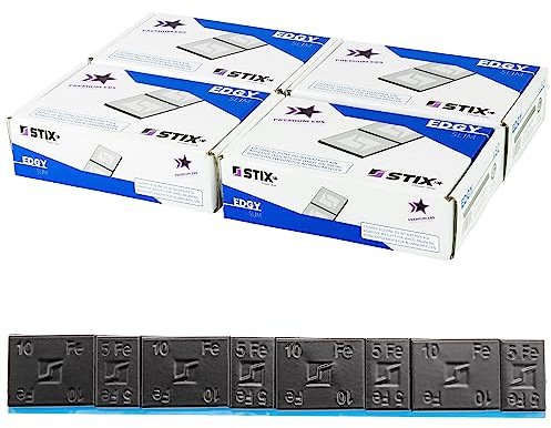 Stix Klebegewichte für Alufelgen Schwarz 60 g 5+10 g 200 Stück Edgy Slim