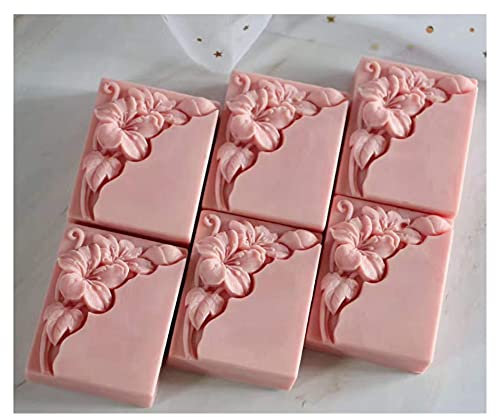 DawnDream Seifenform Blumenseifenform Rechteck Blütenblütenseife Machen Form for kalte Prozessseife Machen Aroma-Harz-Gips-Handwerk-Formen Seifenformen silikon