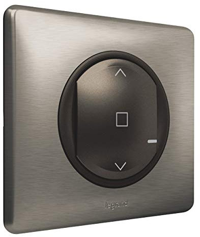 Commande Centrale sans Fil pour jusqu'à 20 Interrupteurs de Volets Roulants et Stores Céliane with Netatmo Complet (Fixations, Support, Enjoliveur Graphite, Plaque Tungstène) - 199185 - Legrand