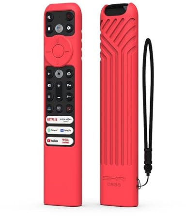 Sikai Universal TCL Remote Control Silicone Case Compatible with TCL RC902V FMR5 Remote Control Protective Cover,Remote Control Shell Compatible with TCL 8K QLED Voice TV Cover