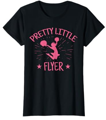 Pretty Little Flyer T-Shirt Cheerleader Love Mom Mädchen Geschenk T-Shirt