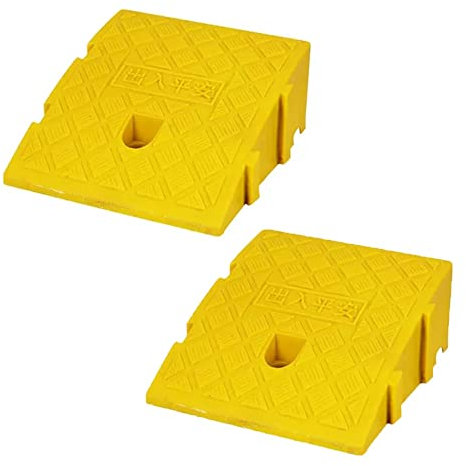 XFAK Bordsteinkanten-Rampe Einfahrt Hoch 7-19cm Schwellenbrücke, Tragbar Bordsteinrampe Für Bürgersteig, Roller, LKW, Wasserdicht & Schwerlast (Color : Y, Size : 25x27x11cm-10x10.6x4.3in)