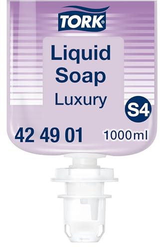 Tork Luxury Soft Liquid Soap S4, Jasmine, Rose & Lily Scent, 6 x 1000ml, 424901