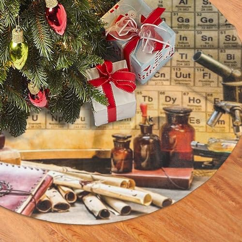 Weihnachtsbaum-Rock, Vintage, Chemie-Labor, Weihnachtsbaumschmuck, Matte, doppellagig, 121,9 cm