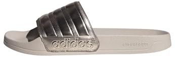 adidas Unisex Adilette Shower Slide Sandal, Champagne Metallic/Champagne Metallic/Putty Mauve, 8 US Men