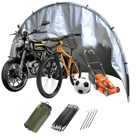 YSMSMZJK Garage Moto Pieghevole E Facile da Riporre Garage Moto Proteggi da Vento,Pioggia,Neve,Polvere Telo Moto Copri Scooter da Esterno