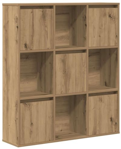 vidaXL Libreria Rovere Artigianale 89x24x101,5 cm in Legno Multistrato, Armadio di stoccaggio, libreria Rack, scaffale di stoccaggio