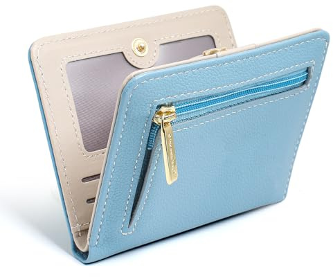 Pomelo Best Damen Geldbeutel Klein mit RFID-Schutz, Mini Portemonnaie aus Weichem PU-Leder, Stylisches Design mit Druck, leicht & praktisch für Alltag und Reise