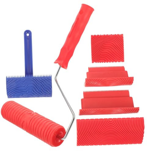 Homoyoyo 6 Pezzi Kit Di Pittura Effetto Legno Pennello Strumento Per Decorazione Murale Set Strumenti Per Pittura Per Venature Del Legno