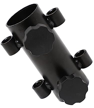 CIMAXIC Pied de Parasol de Camping aménagements extérieur Accessoire Parasol Support de Parasol pour terrasse Patio des Stands socles Porte-Parasol Piquet de Parasol de Cour Le Fer Black