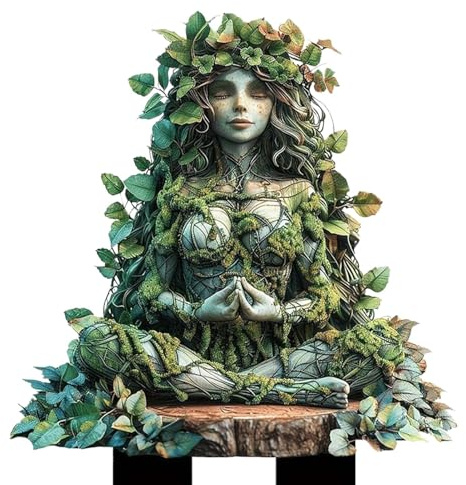 Genérico Estatua Decorativa de Espíritu del Bosque de Jardín en Acrílico, Figura de Jardín de Cuentos de Hadas, Estacas Decorativas de Jardín, Estatuas Decorativas para Jardines, Figuras de Jardín