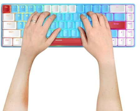 68 Keys Mechanical Keyboard RGB Backlight 60% Compact Mini Mechanical | Computer Keyboard for Laptop Home