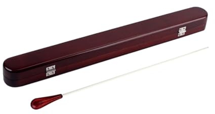 Leiter Durchführung Orchester Direktor R135c Taktstock Holz | Abschlussfeier, Aufbewahrungsbox mit Deckel Holz, Braun, für Musikgruppen und Chorleitungen