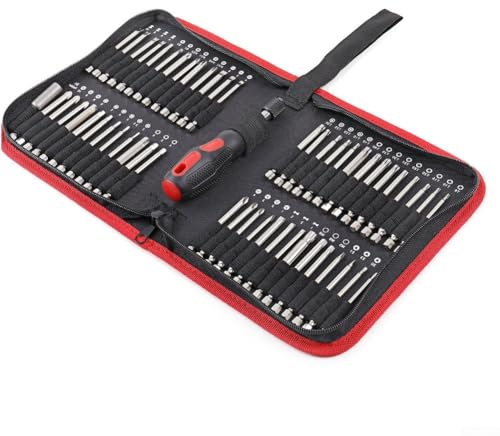 Magnetische Schraubendreher-Bits mit Sechskant-, Stern- und Dreiecksköpfen für elektrische Bohrmaschinen, Akku-Werkzeuge und Handschraubendreher, extra lang, 75 mm, 55 Stück