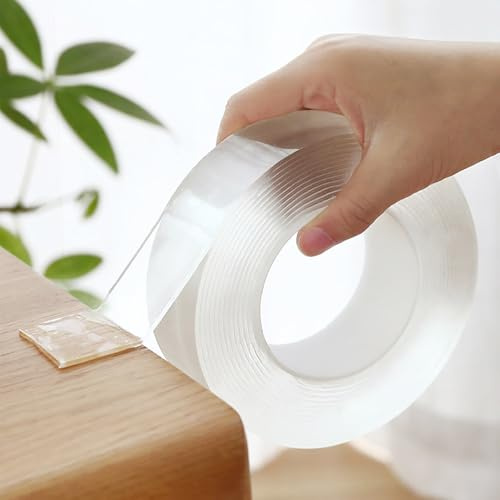 Double Sided Tape Heavy Duty, Nano Tape, Strong Sticky Extra Large (6.0m*2cm*2mm) Removable Mounting elf Tape, Clear Multipurpose Wall Decor Adhesive for Poster, Picture Hanging, Carpet, Photos
