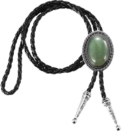 PATIKIL Bolo Tie Per Uomini, Cravatta Western In Pelle Cowboy Collana Bolo Tie In Agata Cravatta Con Corda In Pelle Bovina Per Donne Uomini Costume Accessori Vintage Tradizionali,