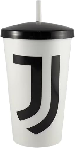 JUVENTUS - Bicchiere Ufficiale con Tappo in plastica 430ml per Tifoso Bambini Made in Italy Juve