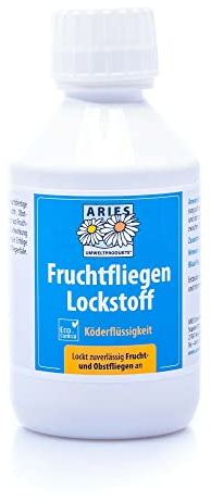ARIES Fruchtfliegen Köderflüssigkeit – Lockstoff Nachfüllpack für Fruchtfliegenfalle, 250 ml