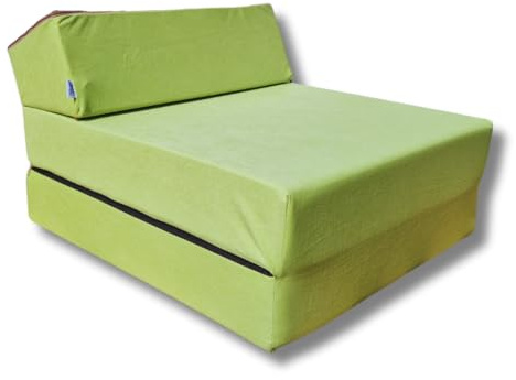 Natalia Spzoo – 3-teilige klappbare Schaumsessel (160 x 60 x 12 cm) gemütliche Faltmatratze für einen erholsamen Schlaf – Klappmatratze mit Schaumstoffkern & abnehmbarem Bezug