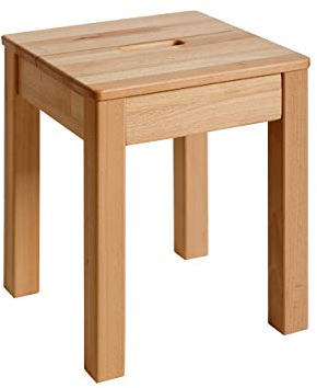 Krok Wood Hocker Tomas aus Massivholz 35x35x45 cm (Buche, 1x mit Eingriff)