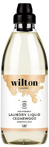 Wilton London Eco Friendly Cedarwood Laundry Liquid 30 Washes - Non-Bio - Plant-based Biodegradable Laundry Detergent - Packed with Essential Oils - Made in UK - 1 Litre