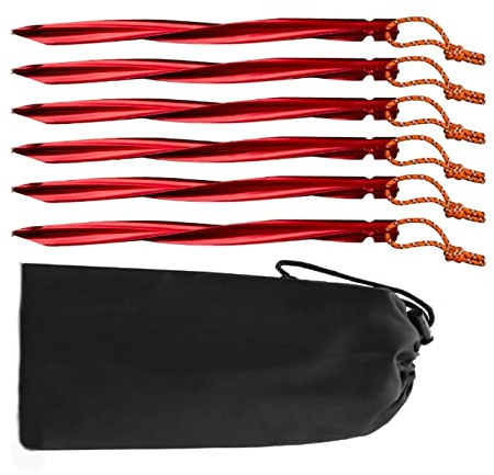 BasicNature Unisex – Erwachsene Y-Stake Zelthering, rot, 25 cm