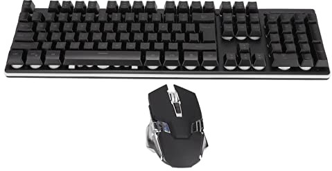 VBESTLIFE Ensemble Souris et Clavier de Jeu RVB, Ensemble de Souris Clavier sans Fil/Filaire 2,4 G, 3 Modes de Rétroéclairage LED, Batterie 2000 MAh, Souris RVB 7D 3200 DPI pour PC Gamer