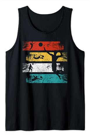 Vintage Volleyballer Retro Beach Volleyball Spieler Tank Top